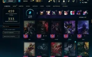 Diamante 4 com 110 Champs e 103 Skins ( Diamante 1 Flex )