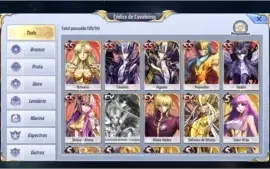 Conta saint seiya awakening conta com mais de 1 ano Global