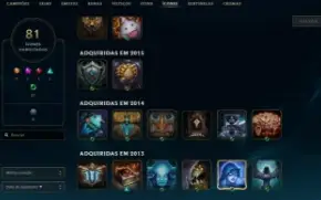 Conta League of Legends Full Acesso - 74 Champs e 47 Skins