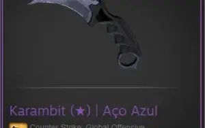 Karambit Aço Azul CSGO