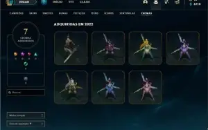 Conta bronze 4 com 70 Champs e 45 Skins