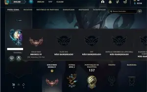 Conta bronze 4 com 70 Champs e 45 Skins