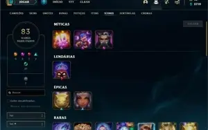 Conta bronze 4 com 70 Champs e 45 Skins
