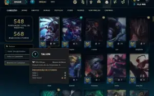 Platina 4 com TODOS os champs e 169 Skins +5 Vitoriosas