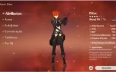 genshin impact rank 38 diluc e outros