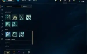 Conta lol com várias skins
