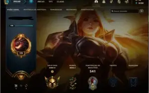 Conta lol com várias skins