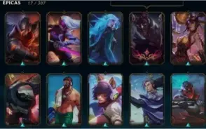 Conta de League of Legends TOP SKINS RARAS
