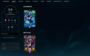Conta League of Legends Full Acesso 59 Skins Main Sup