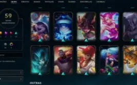 Conta League of Legends Full Acesso 59 Skins Main Sup