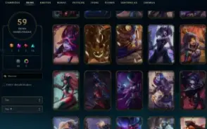 Conta League of Legends Full Acesso 59 Skins Main Sup