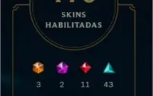 Conta LOL - Diamante 2 - Todos os campeões - 176 skins