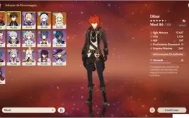 DILUC+ZHONGLI+QIQI C1+HARPA CELESTIAL+ BENÇÃO 1 MÊS