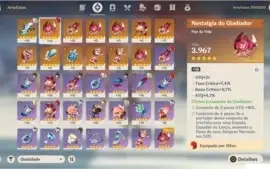 DILUC+ZHONGLI+QIQI C1+HARPA CELESTIAL+ BENÇÃO 1 MÊS