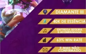 CONTA LOL - D3 ( 63% WR / EMAIL NÃO VERIFICADO / 40K DE E.A)