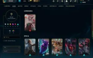 Prata 1 com 70 Champs e 9 Skins