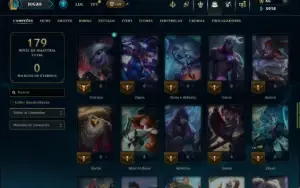 Prata 1 com 70 Champs e 9 Skins