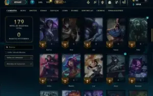 Prata 1 com 70 Champs e 9 Skins