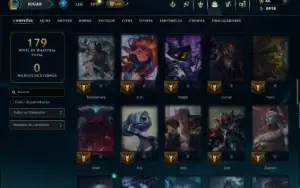 Prata 1 com 70 Champs e 9 Skins