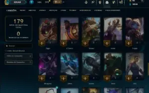 Prata 1 com 70 Champs e 9 Skins