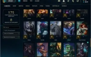 Conta ouro 4 com 65 champs e 26 skins