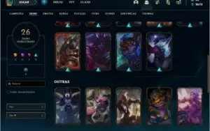 Conta ouro 4 com 65 champs e 26 skins