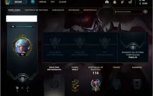 Conta unranked com 5 skins e 35 champs