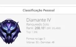 Conta LOL Diamante 4