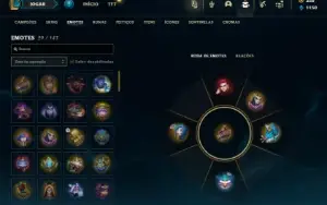 Mestre com 273 PDL ( 36 Champs e 7 Skins + 10 Fragmentos )
