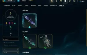 Mestre com 273 PDL ( 36 Champs e 7 Skins + 10 Fragmentos )