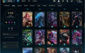 Conta platina 3 108 skin com 1,3kk de katarina e 800k de zed