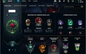 Conta platina 3 108 skin com 1,3kk de katarina e 800k de zed