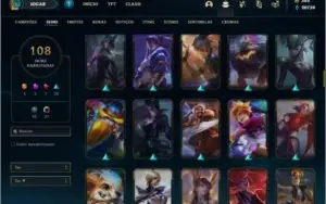 Conta platina 3 108 skin com 1,3kk de katarina e 800k de zed
