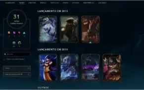 CONTA LEAGUE OF LEGENDS DIAMANTE 1 31 SKINS 76 CAMPEÕES
