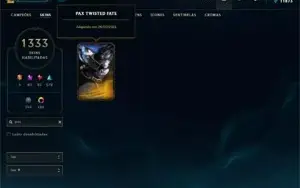 CONTA LOL COM 1333 SKINS D3