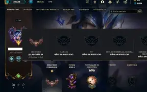Bronze 4 com TODOS os champs e 402 Skins + 250 Cromas