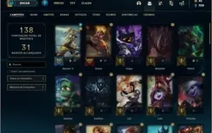 Conta Diamante 3 com 47 skins e 56 champs
