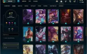 Conta Diamante 3 com 47 skins e 56 champs