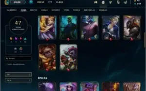 Conta Diamante 3 com 47 skins e 56 champs