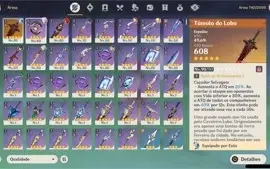 CONTA EULA+TÚMULO+RAIDEN+ZHONGLI+KOKOMI+OUTROS T5 AR 55