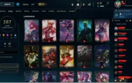 Conta do lol diamante 3, 387 skins, lvl716