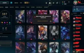 Conta do lol diamante 3, 387 skins, lvl716