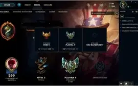 Conta de lol platina V