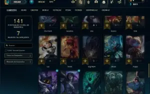 Bronze 2 com 65 Champs e 20 Skins ( Mais de 20 Jogos )