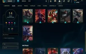 Prata 1 com 50 Champs e 14 Skins ( MAIN ADC )