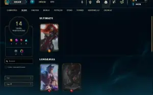 Prata 1 com 50 Champs e 14 Skins ( MAIN ADC )