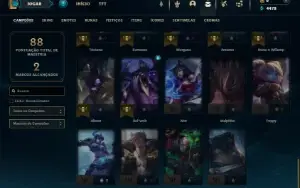 Prata 1 com 50 Champs e 14 Skins ( MAIN ADC )