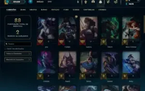 Prata 1 com 50 Champs e 14 Skins ( MAIN ADC )