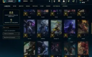 Prata 1 com 50 Champs e 14 Skins ( MAIN ADC )