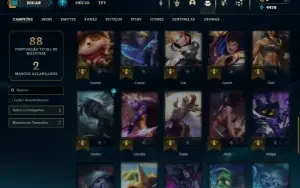 Prata 1 com 50 Champs e 14 Skins ( MAIN ADC )